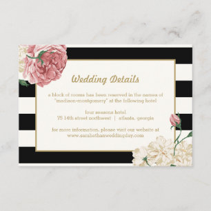 Blumenstreifen für Hochzeitskarten Begleitkarte