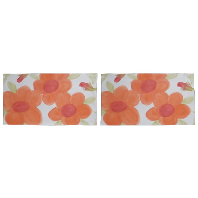 Blumenstreifen Kissenbezug (Vorderseite-Set)