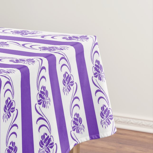 Blumenstreifenmuster Tischdecke (Beispiel)