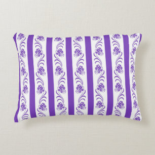 Blumenstreifenmuster Zierkissen