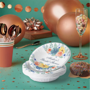 Blumensukkulentes Macaron-Brautparty Pappteller