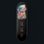 *~* Blumensüße Trommel AP89 Neon Rainbow Initials Skateboard<br><div class="desc">(Suchen Sie den Code AP89 für Troll-Objekte und AP88 für mittelalterliche Themen ) Einfache Übertragung auf andere Zazzle-Produkte. Skateboard im Hintergrund. Die fröhlichen NEON Rainbow Farben sind nur Pop der TROLL-Bilder und LETTERS. Personalisieren / Personalisieren Sie Ihre INITIALE / MONOGRAMM. Whimsical Niedlich lustig Long Hair Troll . Helle RAINBOW Neonfarben....</div>