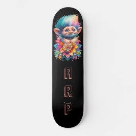 *~* Blumensüße Trommel AP89 Neon Rainbow Initials Skateboard