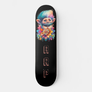 *~* Blumensüße Trommel AP89 Neon Rainbow Initials Skateboard