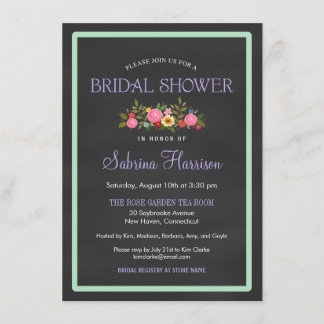 Blumentafel-Art-Brautparty-Einladungen Einladung