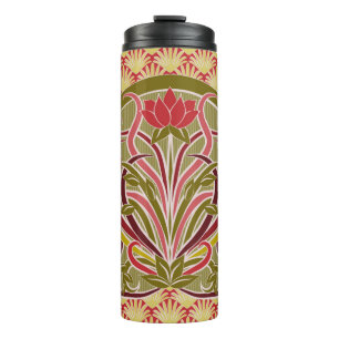 Blumentapete im Jugendstil, Vintag krank Thermosbecher