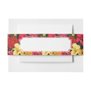 Blumentapete in der Aquarellart Einladungsbanderole