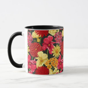Blumentapete in der Aquarellart Tasse