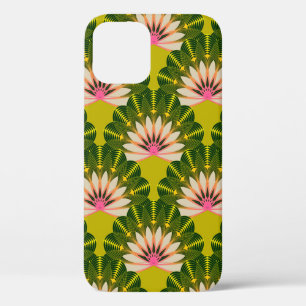 Blumentapete mit stilisierten Lotus-Skalen im Butt Case-Mate iPhone Hülle