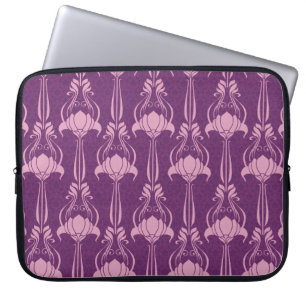 Blumentapete Rosa Violettdesign Laptopschutzhülle