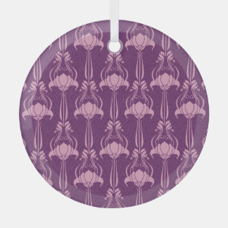 Blumentapete Rosa Violettdesign Ornament Aus Glas