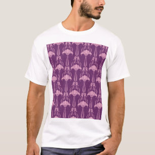 Blumentapete Rosa Violettdesign T-Shirt