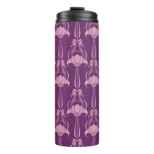 Blumentapete Rosa Violettdesign Thermosbecher