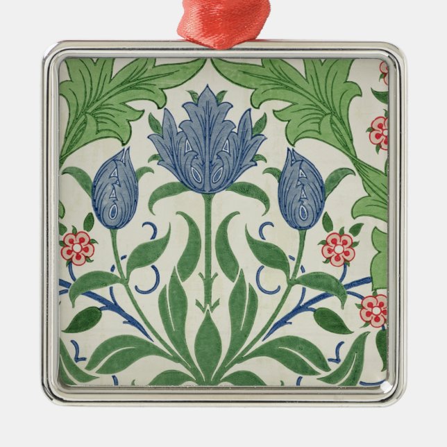 Blumentapetenentwurf Ornament Aus Metall (Vorne)