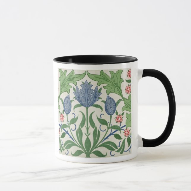 Blumentapetenentwurf Tasse (Rechts)