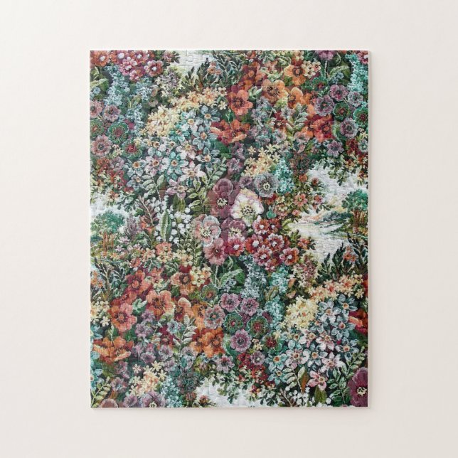 Blumentapisserie Puzzle (Vertikal)