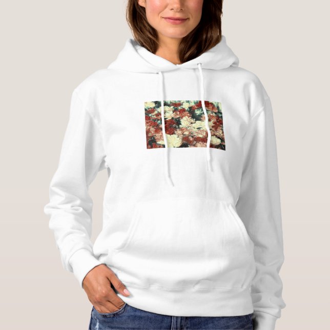 Blumentäuschung Grundgedecktes Sweatshirt mit weiß (Vorderseite)