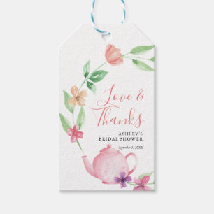 Blumentee Brautparty Danke Geschenkanhänger