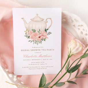 Blumentee Party Bridal Dusche Einladung