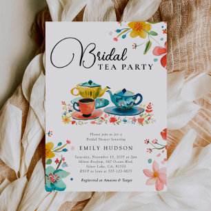 Blumentee Party Bridal Dusche Einladung