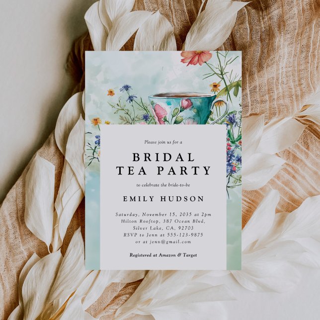 Blumentee Party Bridal Dusche Einladung (Von Creator hochgeladen)