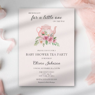 Blumentee Party Rosa Babyparty Bald Mutter Einladung