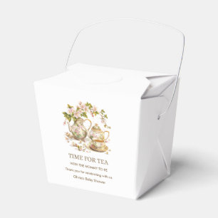 Blumenteekanne Zeit für Tee Baby Shower Geschenkschachtel