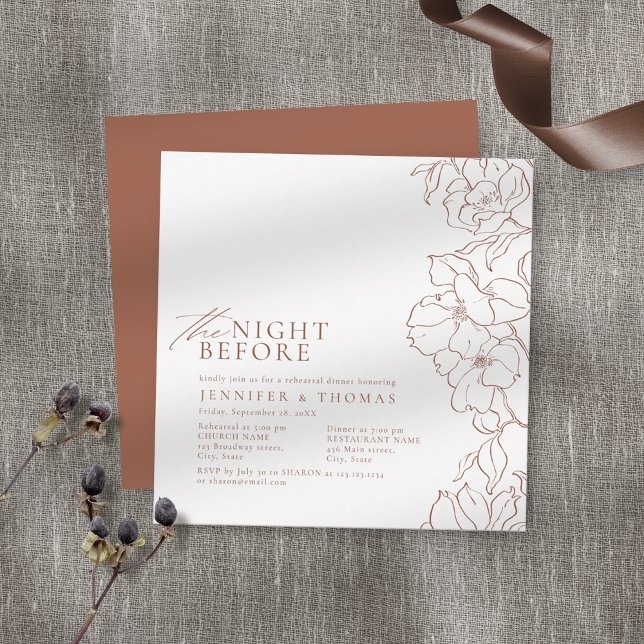 Blumenterrakotta am Abend vor der Probe Einladung (Von Creator hochgeladen)