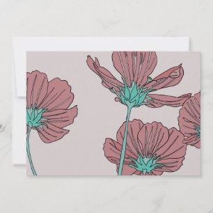 Blumenthema, Mohn-Design Einladung