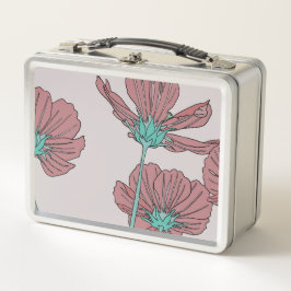 Blumenthema, Mohn-Design Metall Brotdose