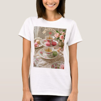 Blumentisch, Teetassen, Tiergeschirr Makaronenköni T-Shirt