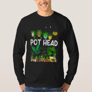 Blumentopf Kopf Pflanzen Blume Outdoor Blume Planz T-Shirt