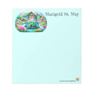 Blumentopf Notizblock Schildkröte