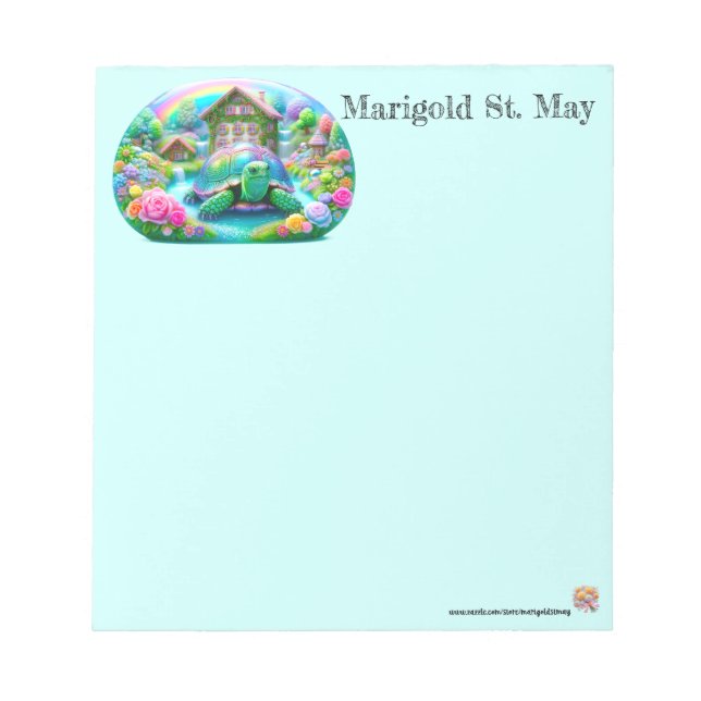 Blumentopf Notizblock Schildkröte (Vorderseite)