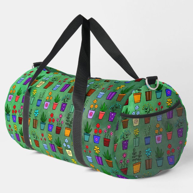 Blumentöpfe Duffle Bag (Rechte Ecke)