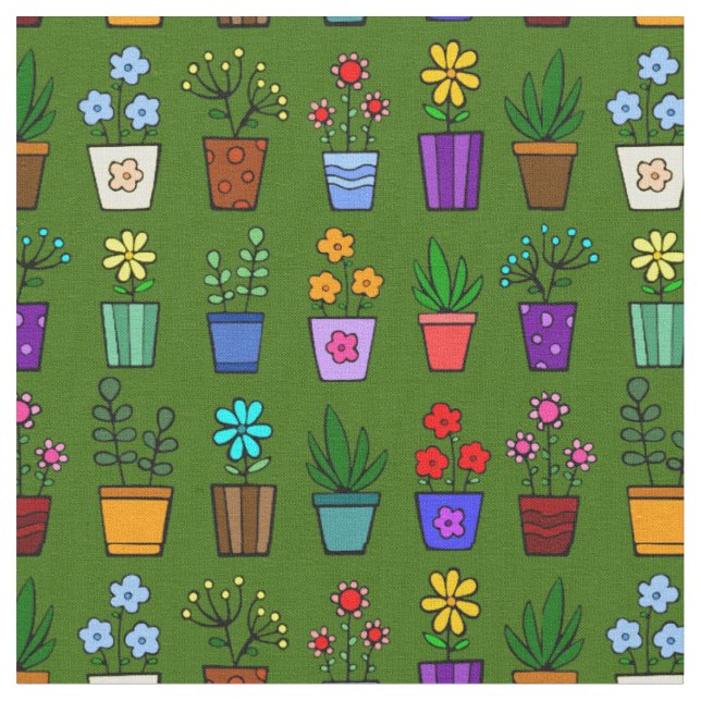 Blumentöpfe Stoff (Nahaufnahme)
