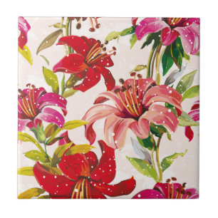 Blumenträume #4 in Susiejayne Fliese