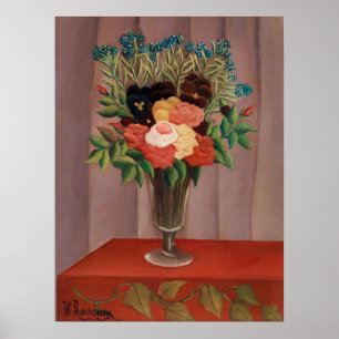 Blumenträume, Bouquet der Blume von Henri Rousseau Poster