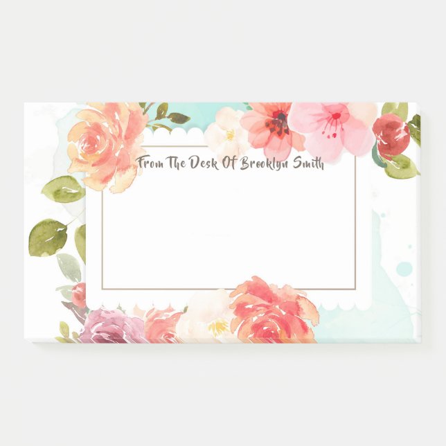 Blumenträume im Sommer Post-it Klebezettel (Vorderseite)