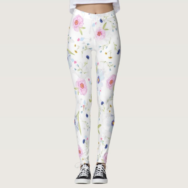Blumentrendy Leggings (Vorderseite)