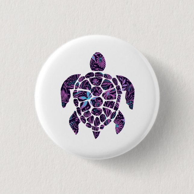 Blumenturtle  button (Vorderseite)