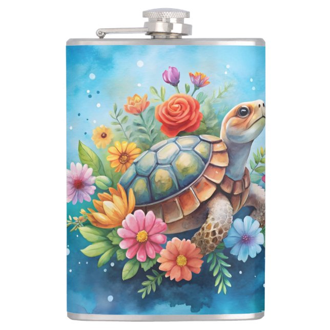Blumenturtle Flachmann (Vorderseite)