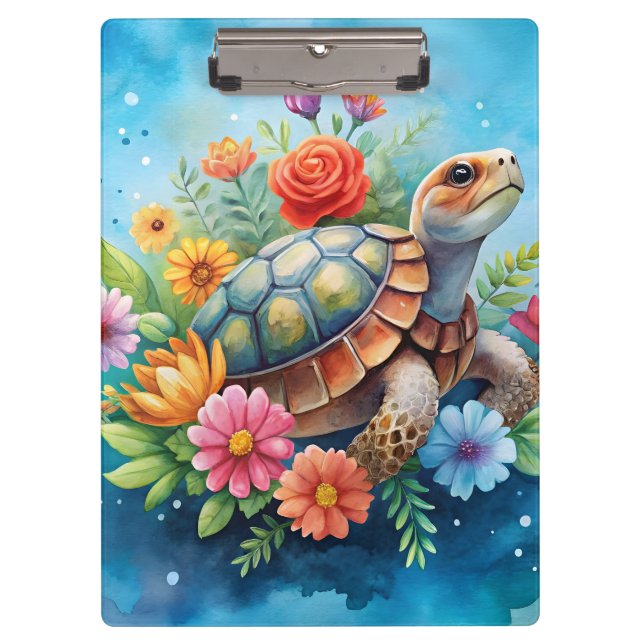 Blumenturtle Klemmbrett (Vorderseite)