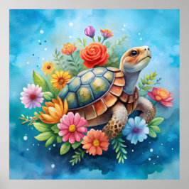 Blumenturtle Poster