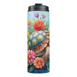 Blumenturtle Thermosbecher