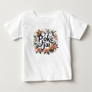 Blumentypografie mit Quirky Charm Baby T-shirt