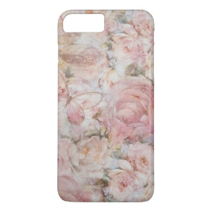 Blumentypographie der Vintagen eleganten rosa Case-Mate iPhone Hülle