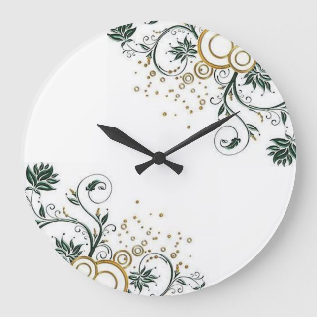 Blumenuhr Große Wanduhr (Vorderseite)