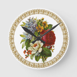 Blumenuhr Runde Wanduhr