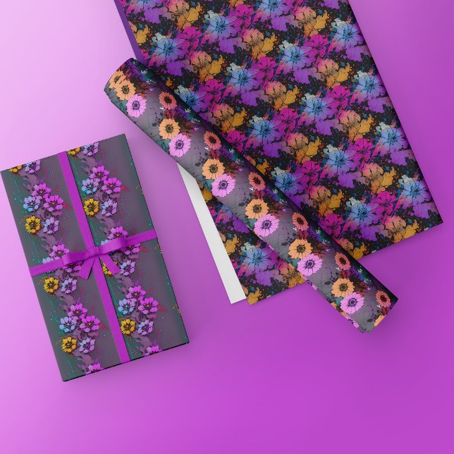 Blumenumhüllungspapier - Schöne Abstrakte Blume Geschenkpapier Set (Von Creator hochgeladen)